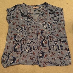 Philosophy Blue Floral Women's Blouse
